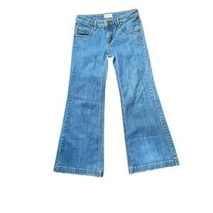 Free People Women's Jean Size 29 Bell Bottom Boho Hippie Style EUC Retails $120